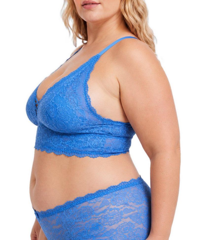 Plus Size Lace Wireless Halter XO Bralette