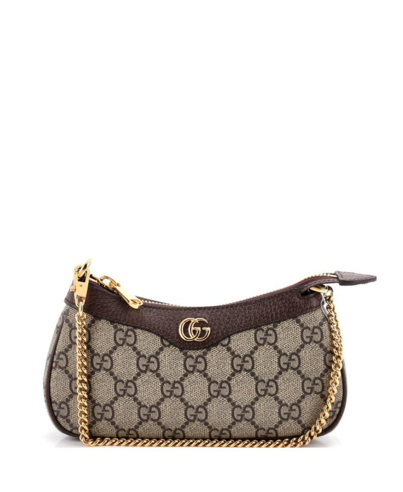 Mini Ophidia Charm Shoulder Bag GG Coated Canvas with Leather
