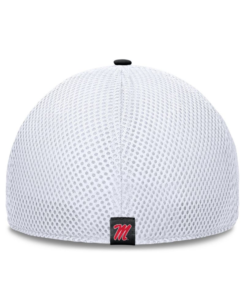 Men's Black Ole Miss Rebels 5-Panel Matter Flex Hat