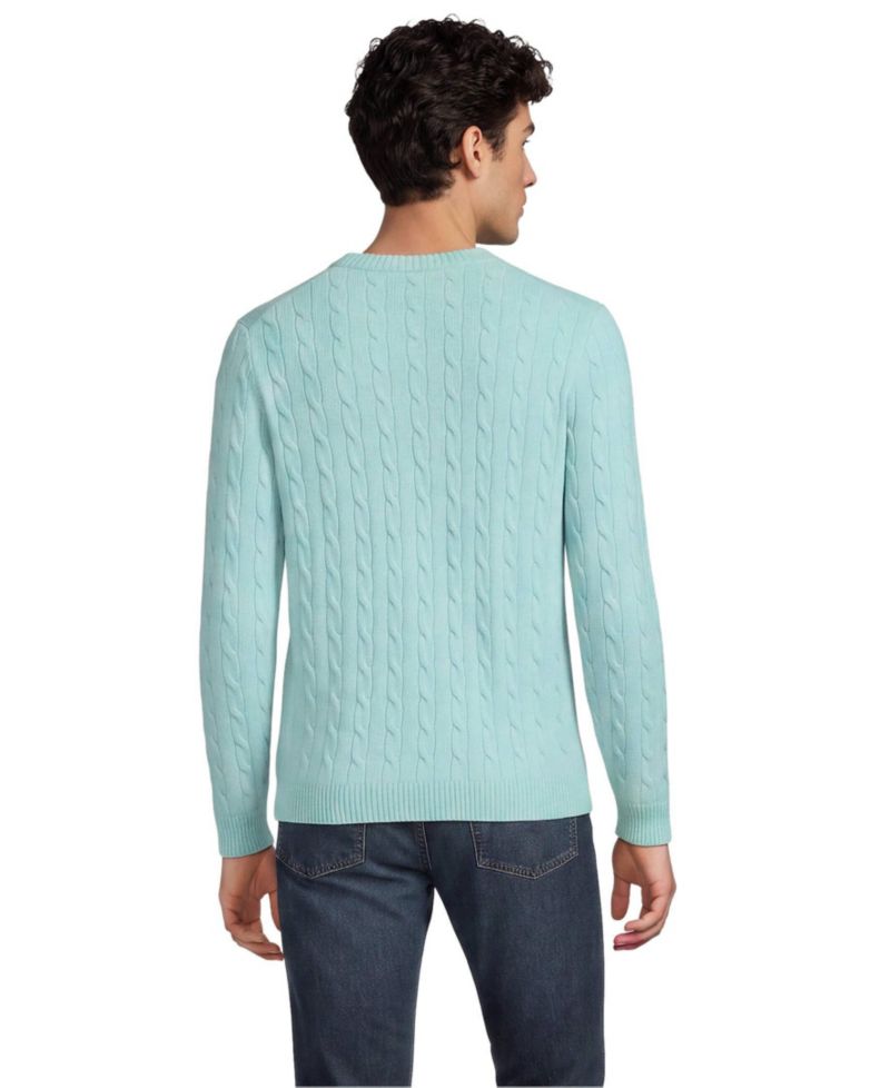 Men's Long Sleeve Cashtouch Cable Crewneck Sweater