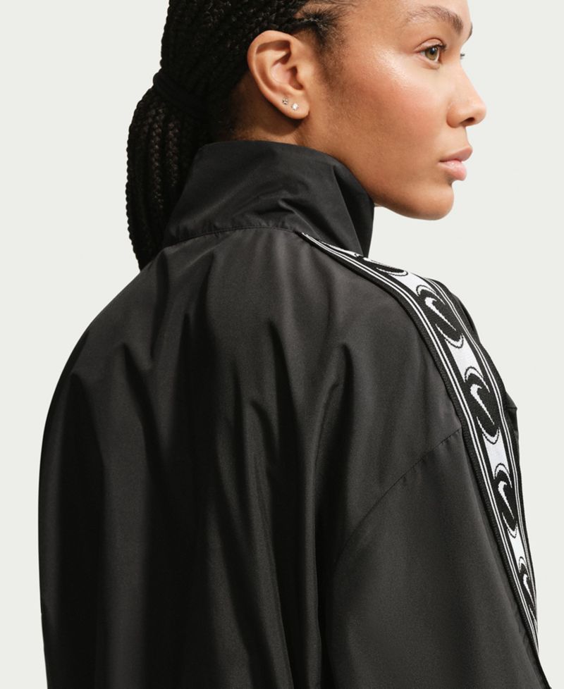 Women's Loose Fit Zipper Front Mock Neck Jacket