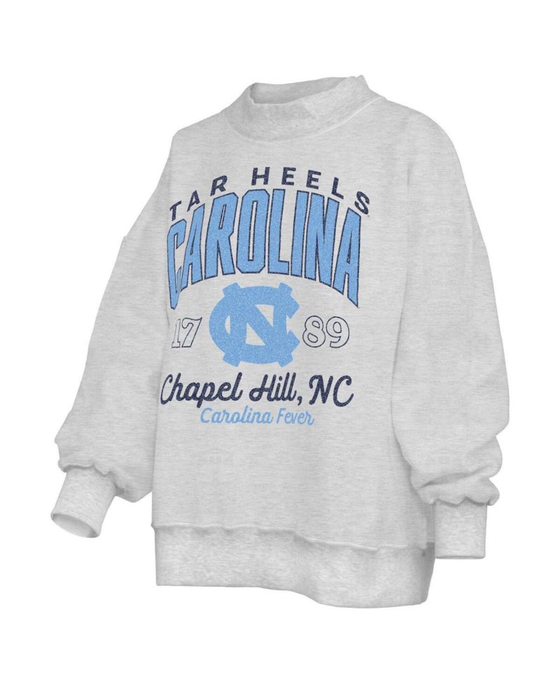 Women's Heather Gray North Carolina Tar Heels Reversible Sweatshirt