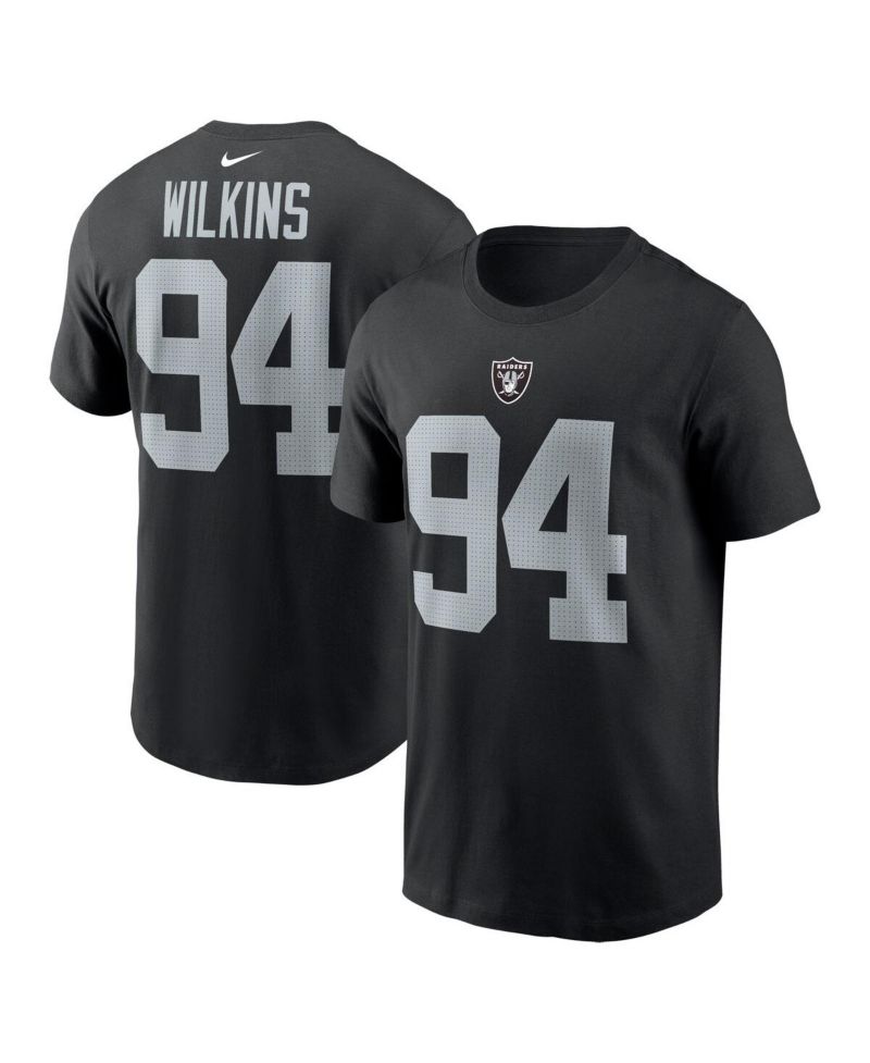 Men's Christian Wilkins Black Las Vegas Raiders Player Name & Number T-Shirt