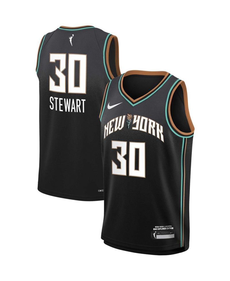 Big Boys and Girls Breanna Stewart Black New York Liberty Swingman Player Jersey - Explorer Edition