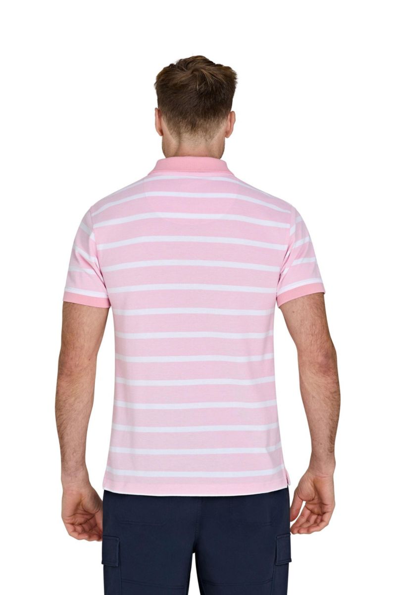 Men's Birdseye Stripe Pique Polo