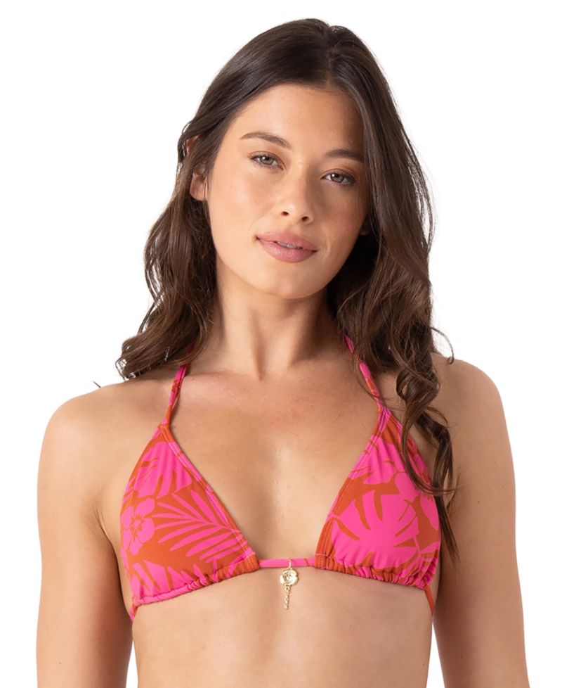 Women's Sun Chaser Mini Tiki Tri Charm Detail Bikini Top