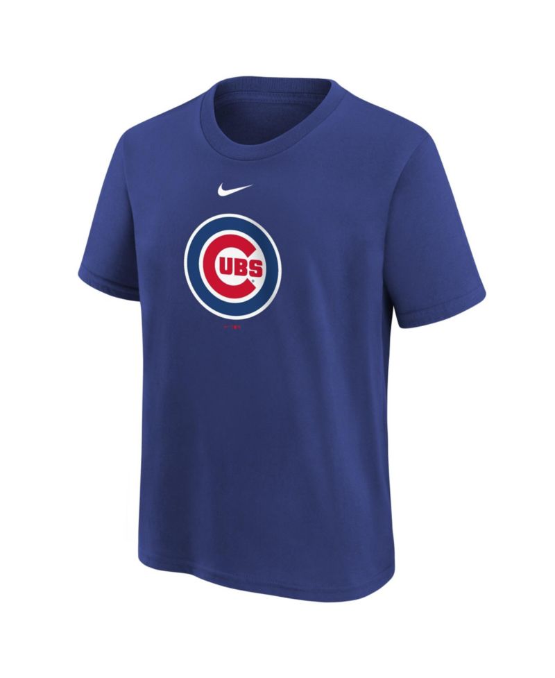 Big Boys and Girls Royal Chicago Cubs Large Logo T-Shirt