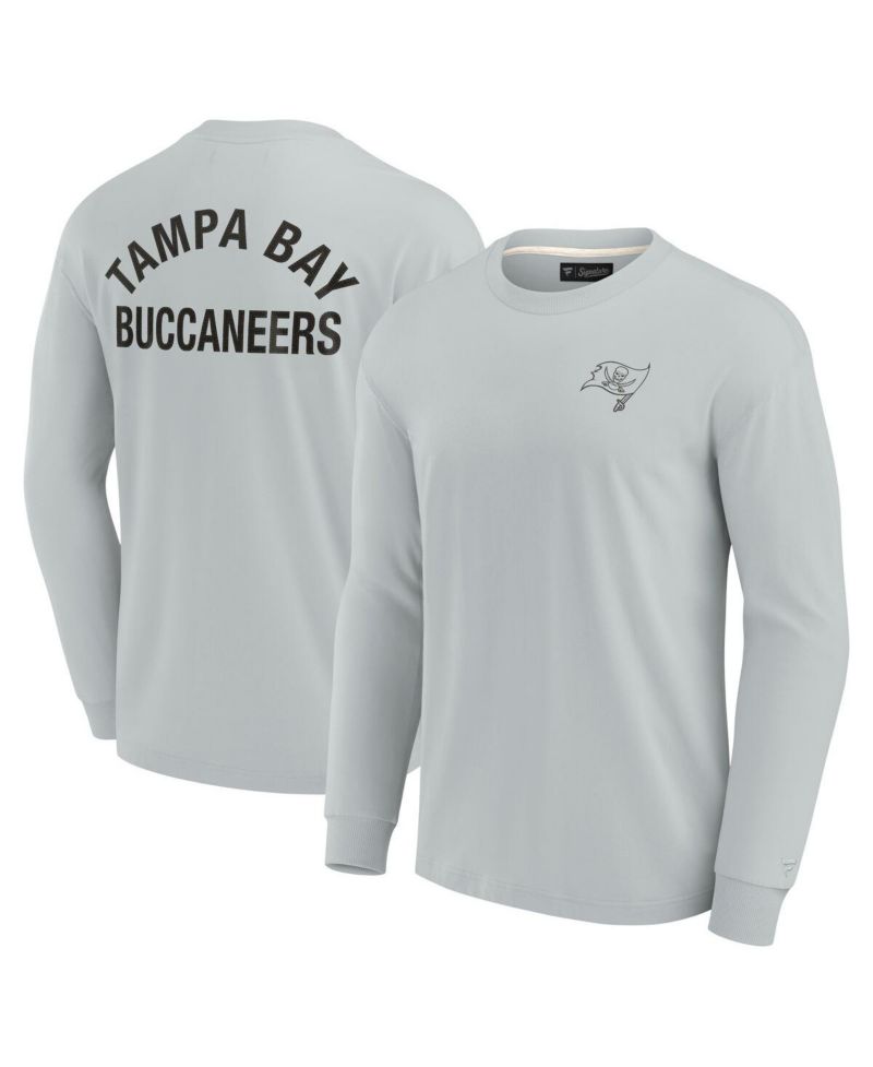 Men's and Women's Gray Tampa Bay Buccaneers Super Soft Long Sleeve T-shirt