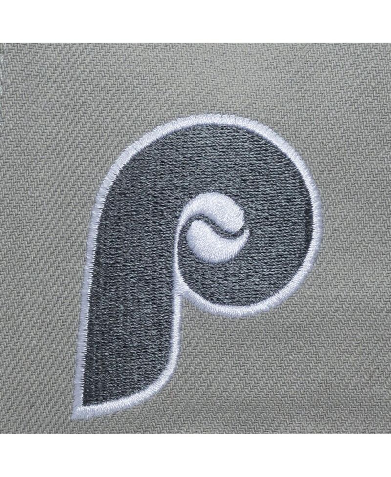 Men's Gray Philadelphia Phillies Cooperstown Thunderstorm Head Coach Pro-Crown Adjustable Hat