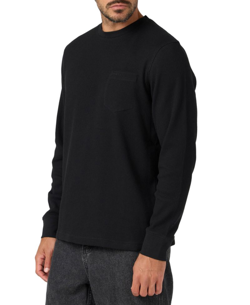Men's Overland Thermal Waffle-Knit Long-Sleeve Crewneck Shirt