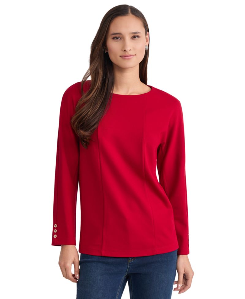 Women's Serenity Boat Neck Dolman Sleeve Blouse