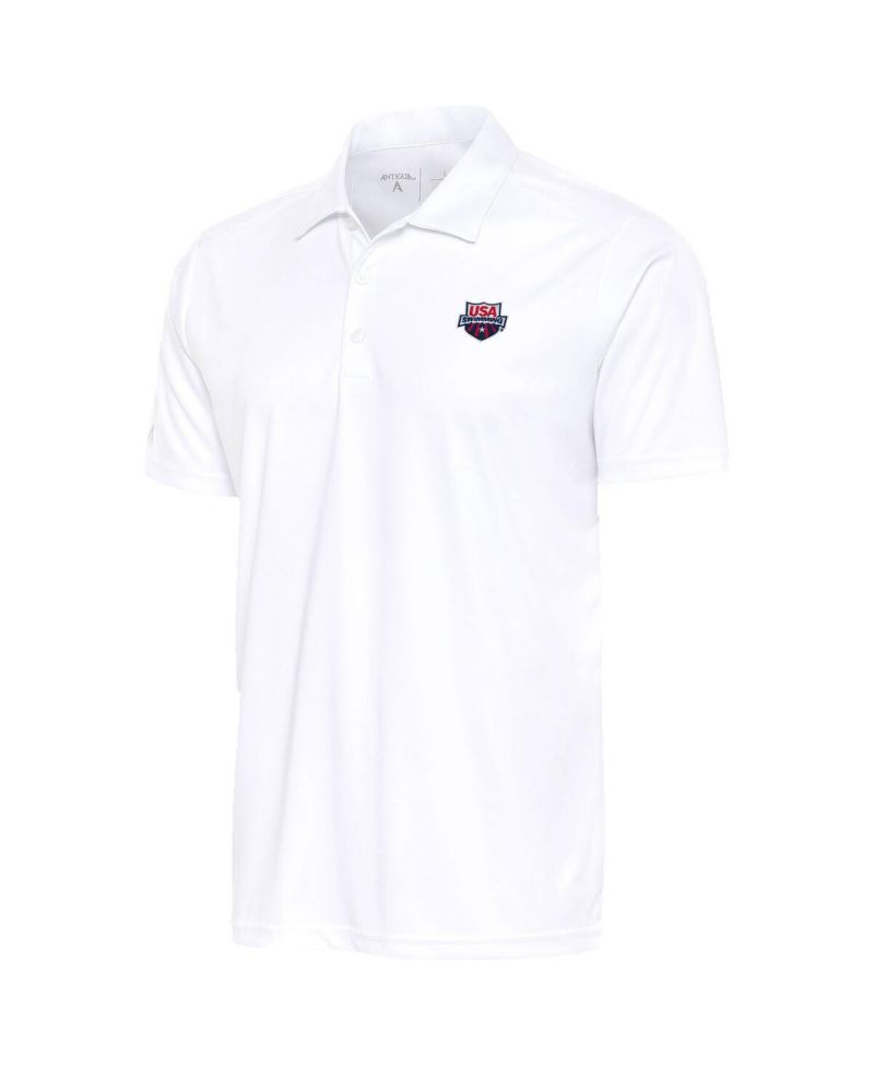 Men's White USA Swimming Tribute Polo Shirt