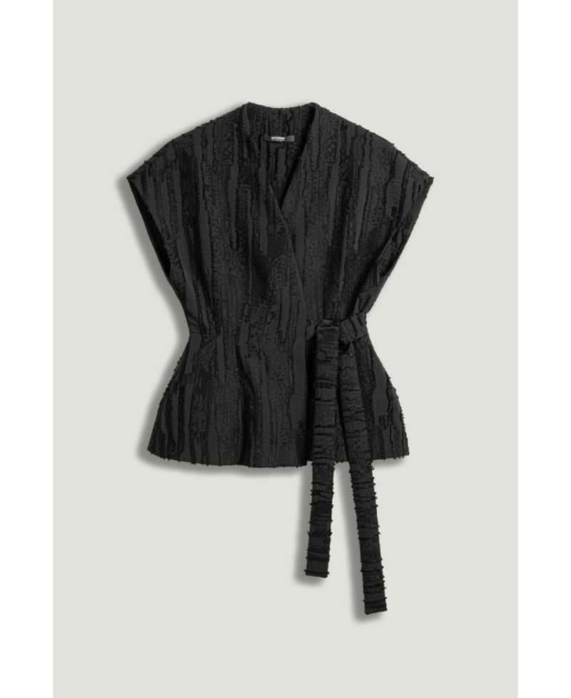 Women's Textured Belted Vest