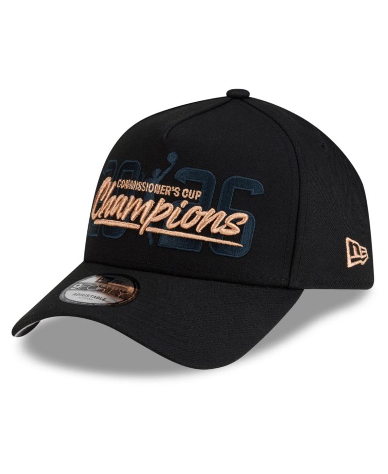 Men's Black New York Liberty 2026 WNBA Commissioner's Cup Champions A-Frame 9FORTY Adjustable Hat