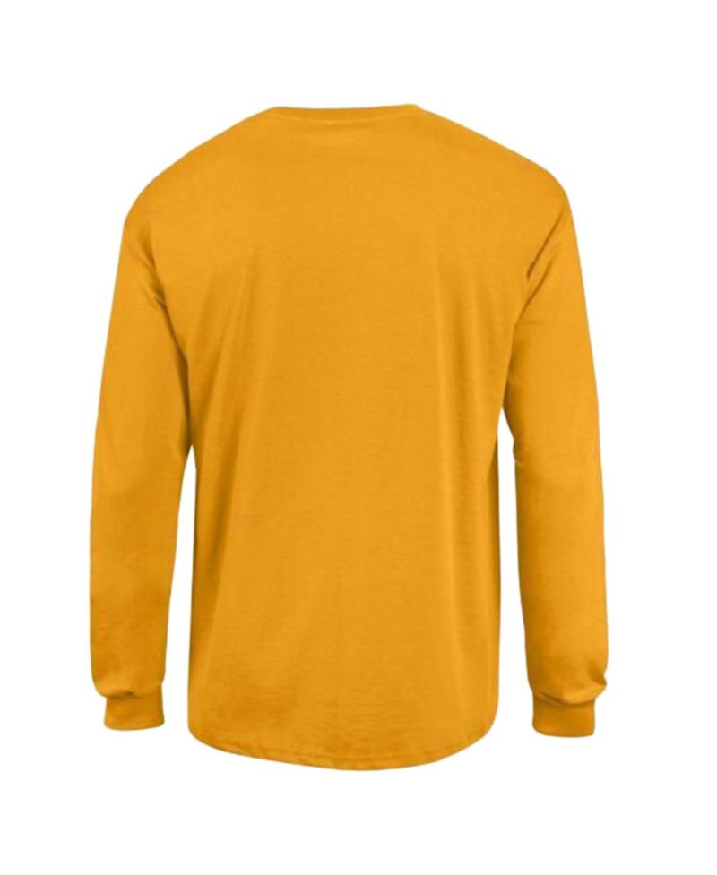 Men's Gold Green Bay Packers Arch Over Logo Long Sleeve T-Shirt