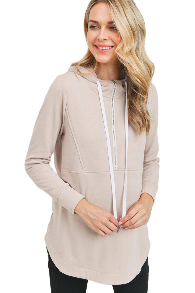 Maternity Half Zip Hoodie