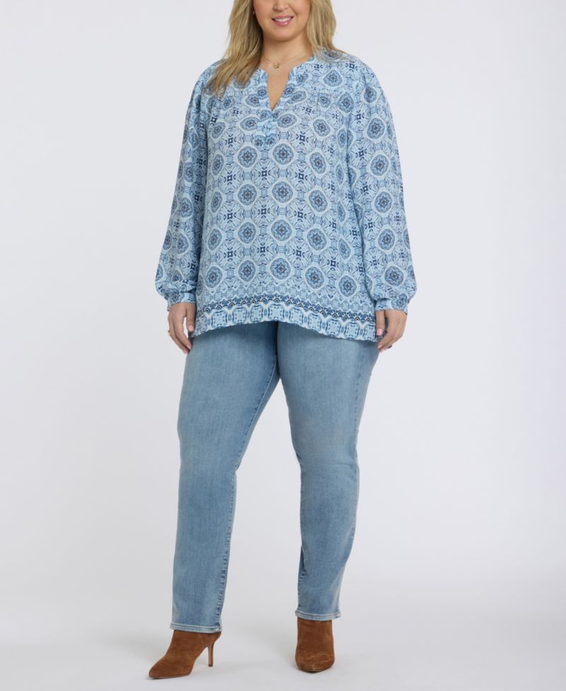 Plus Size Trinity Split Neck Top