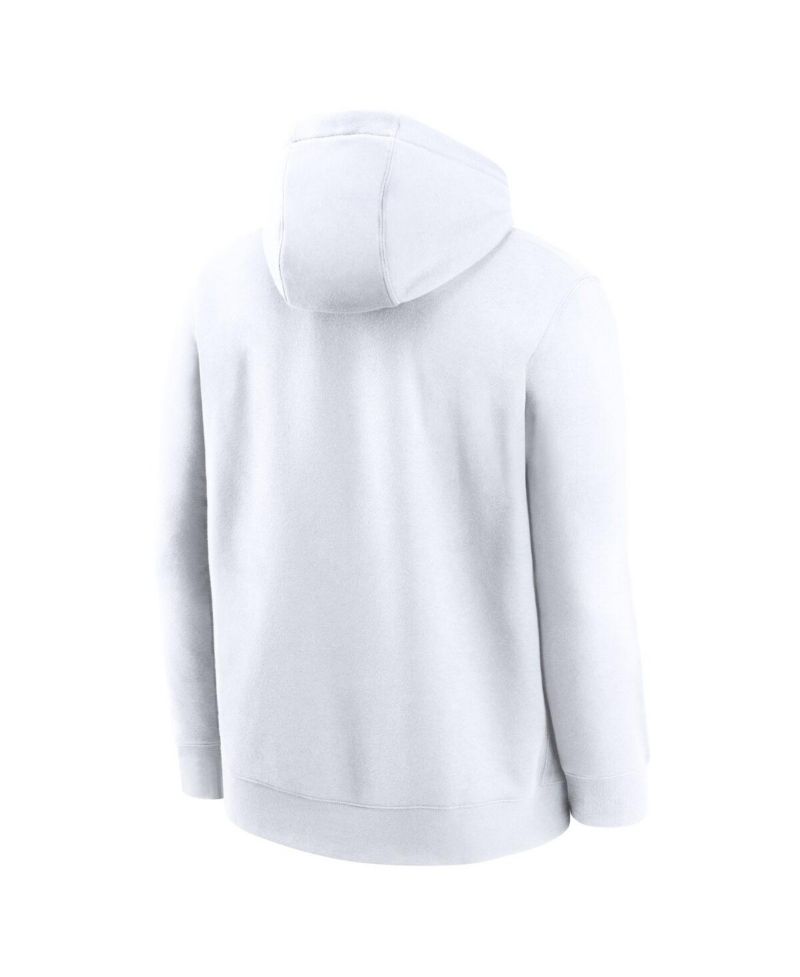 Men's White Ohio State Buckeyes Legacy Football Icon Club Fleece Pullover Hoodie