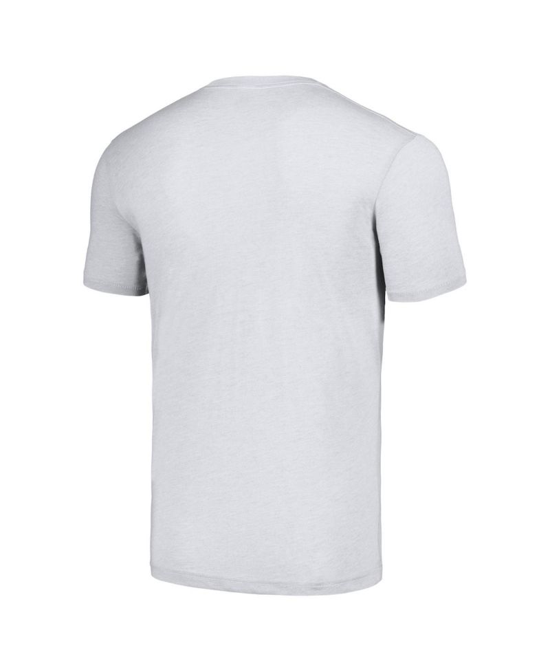 Men's Ash Texas Rangers Grateful Dead Tri-Blend T-Shirt