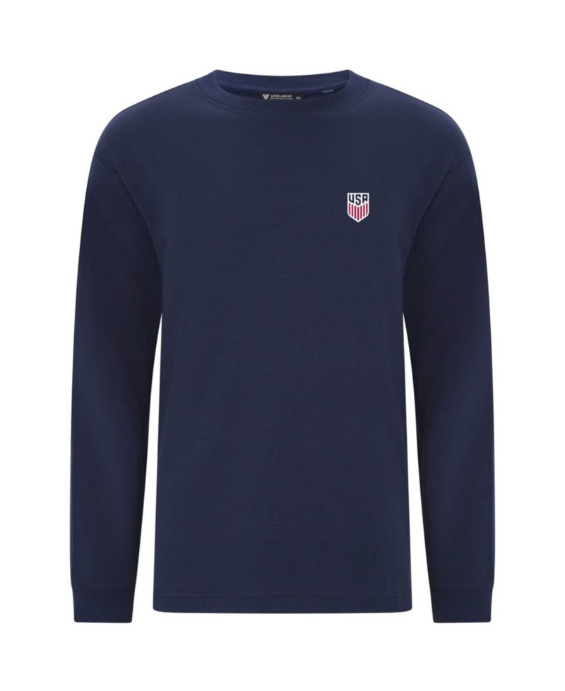 Men's Navy USMNT Luxe Signature Long Sleeve T-Shirt