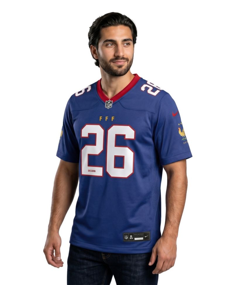 Men's Blue France National Team x NFL Game Jersey
