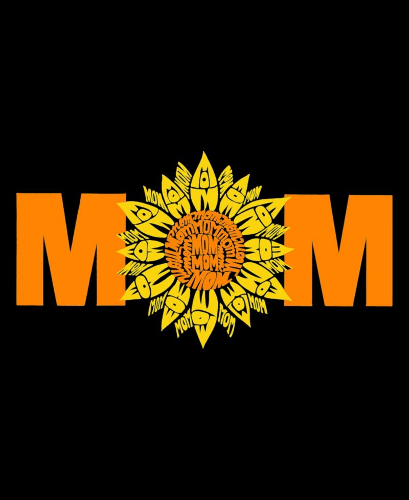 Plus Size Mom Sunflower Word Art Tank Top