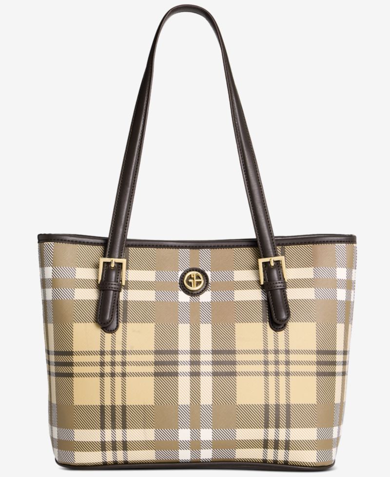 Belted Monogram Straw Tulip Tote Bag