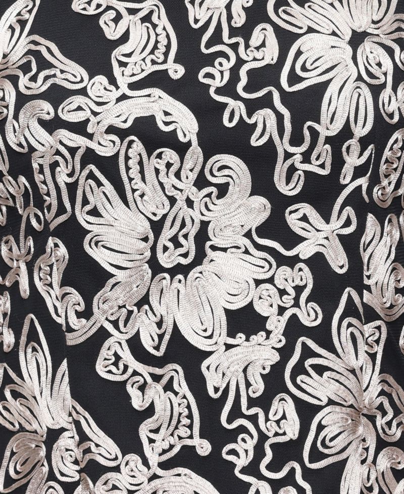 Women's Soutache Trim Embellished Top