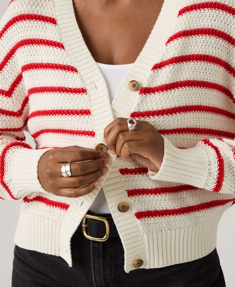 Women's Snowflake Standard Fit Cardigan Sweater