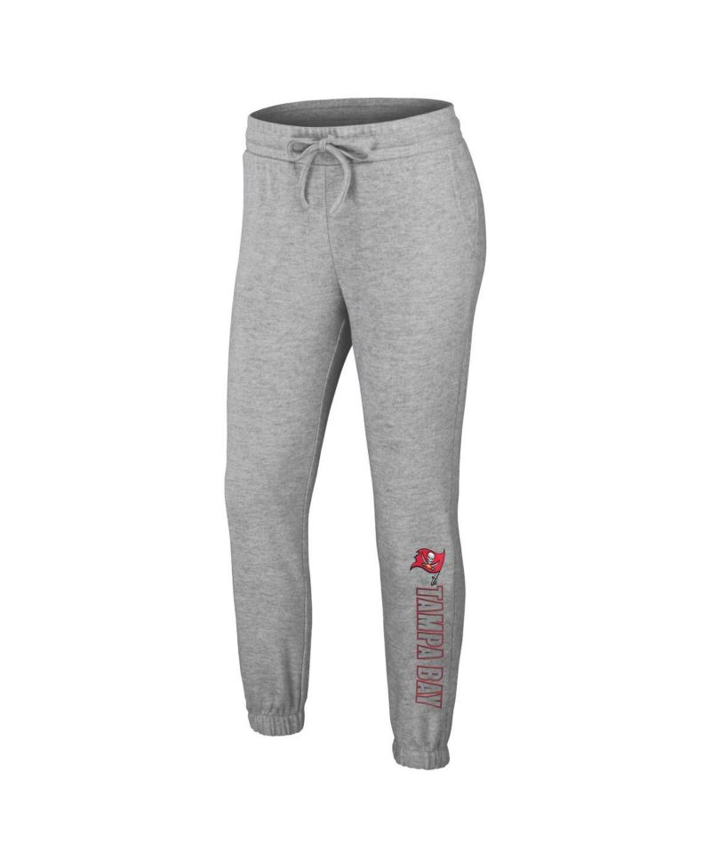 Women's Heather Gray Tampa Bay Buccaneers Knit Long Sleeve Tri-Blend T-Shirt & Pants Sleep Set