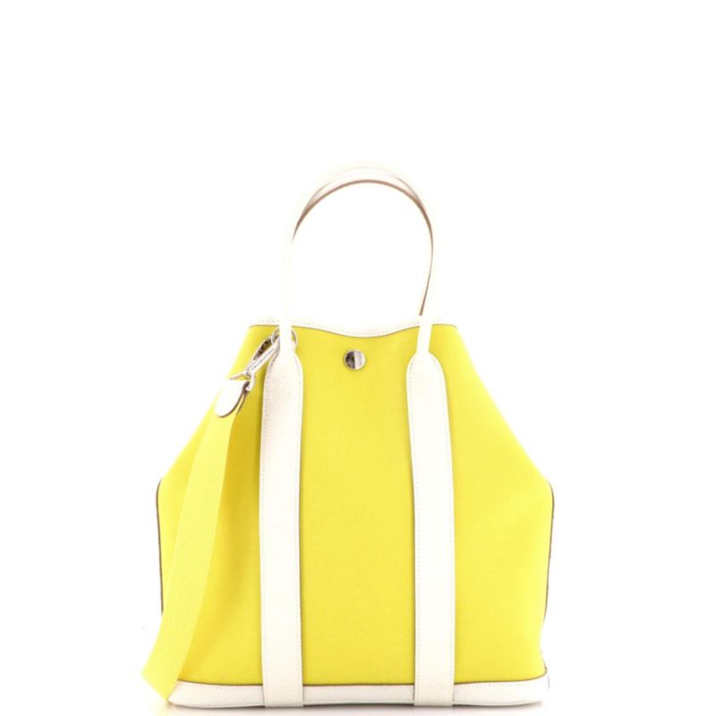 Garden File Tote Toile and Leather