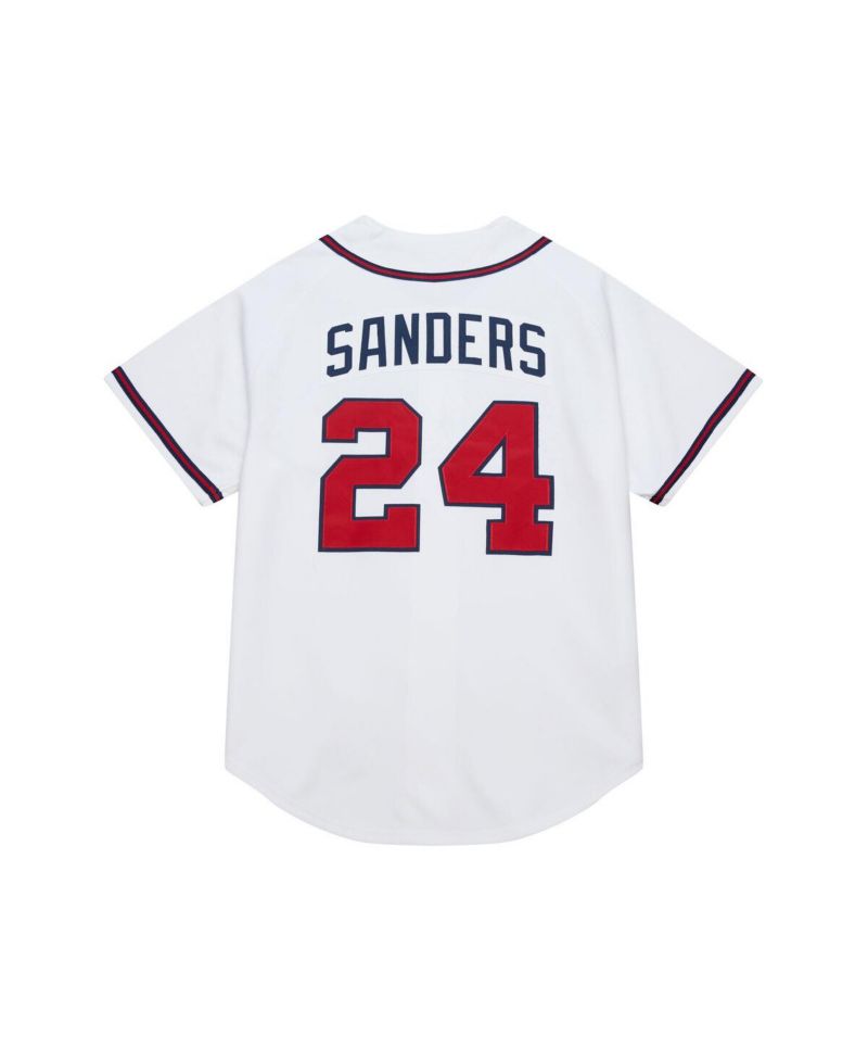 Men's Deion Sanders White Atlanta Braves Cooperstown Collection 1992 Authentic Jersey