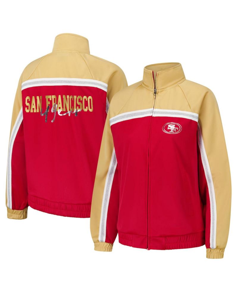 Women's Scarlet San Francisco 49ers Post Game Full-Zip Track Jacket