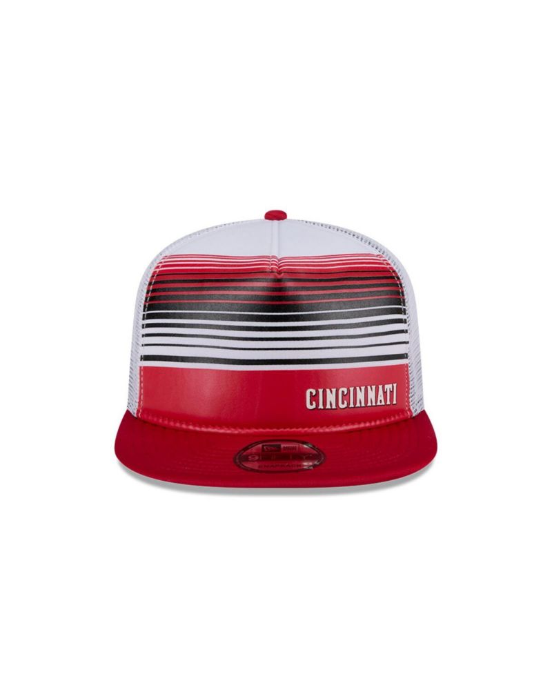 Men's Red Cincinnati Reds Team Horizon 9FIFTY A-Frame Trucker Snapback Hat