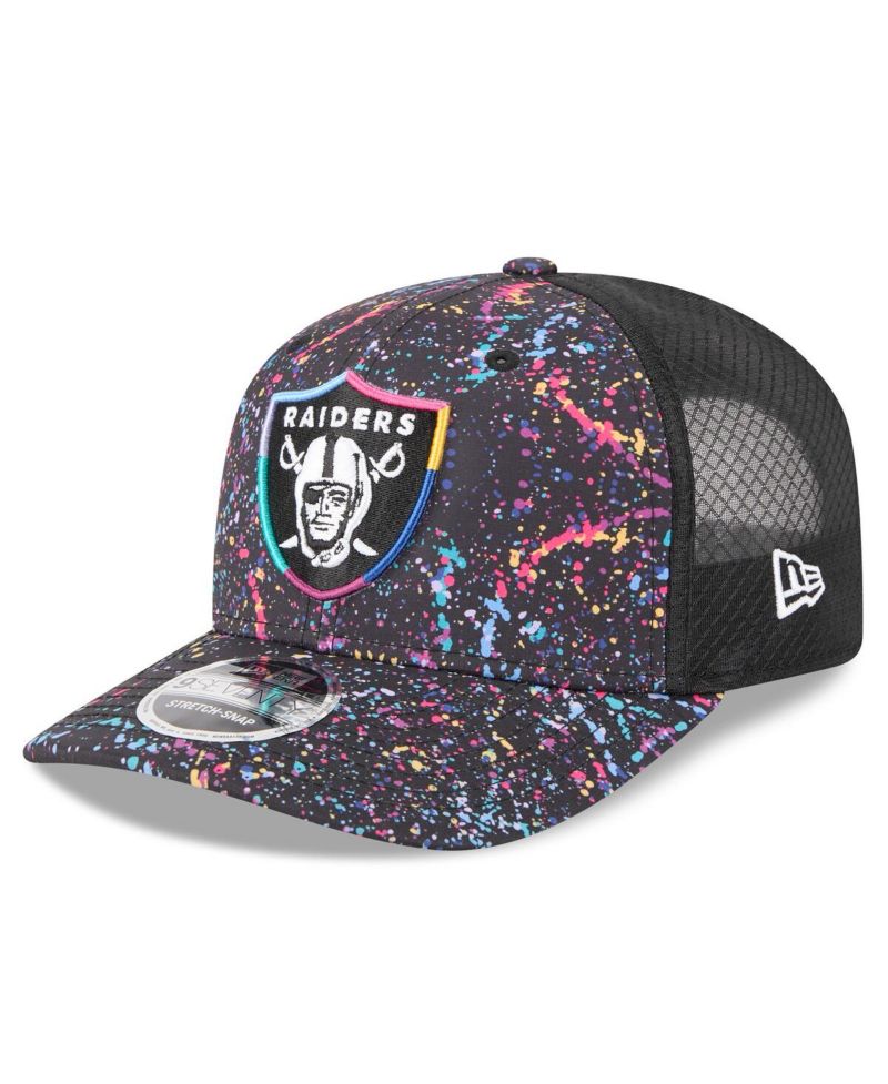Men's Black Las Vegas Raiders 2025 NFL Crucial Catch 9SEVENTY Adjustable Hat