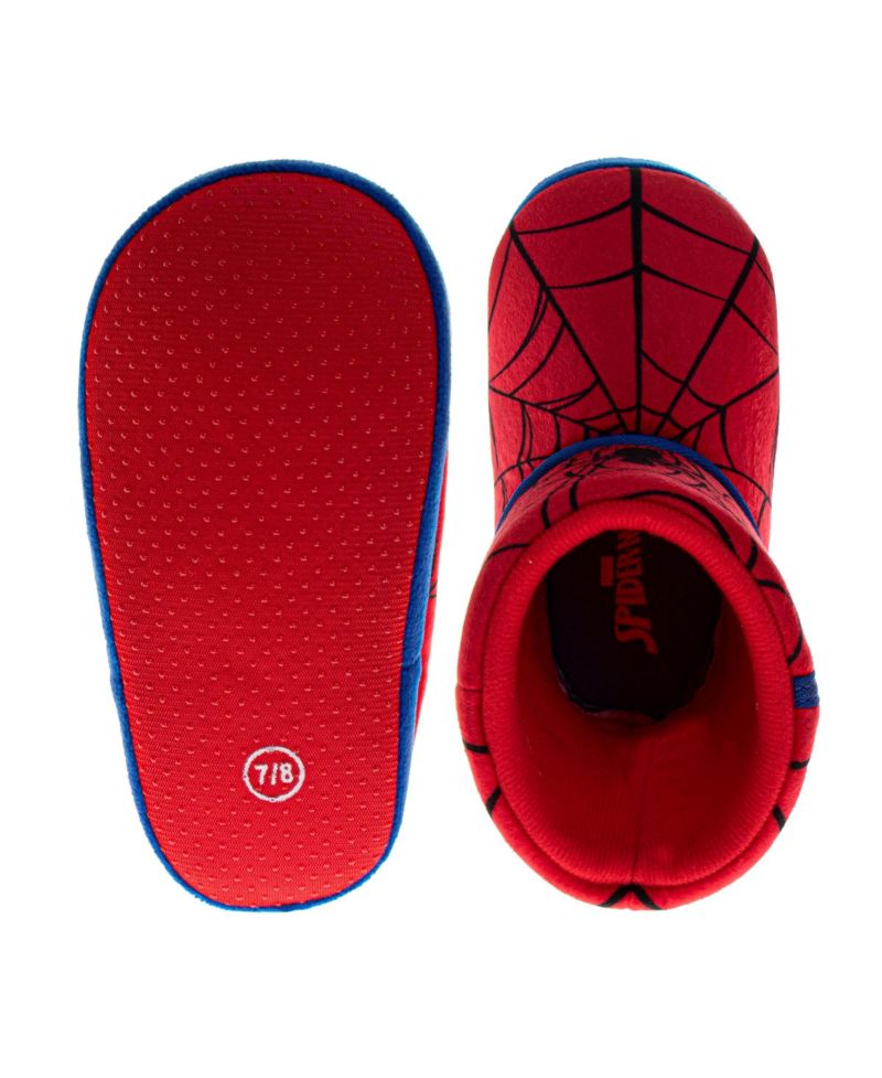 Spiderman Kids' Slippers Cozy, Plush, and Fun House Footwear Toddler Little Kid