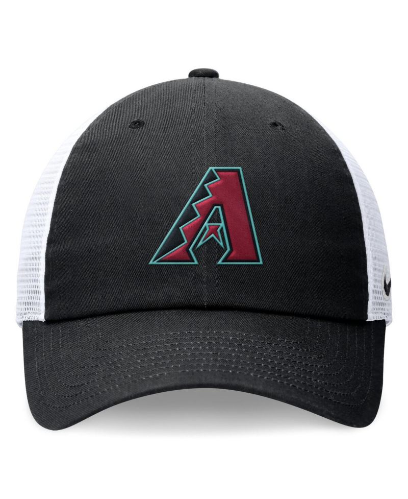 Men's Black Arizona Diamondbacks Evergreen Club Trucker Adjustable Hat