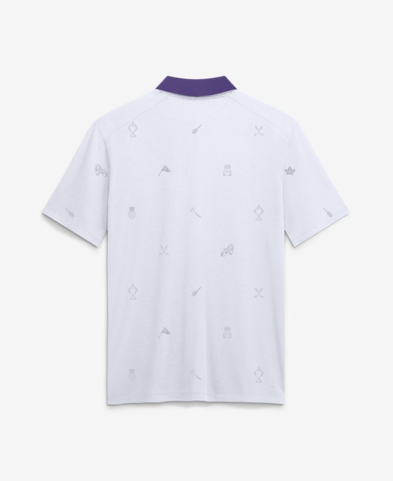 Men's White LSU Tigers Vapor Pattern Dri-FIT Polo shirt