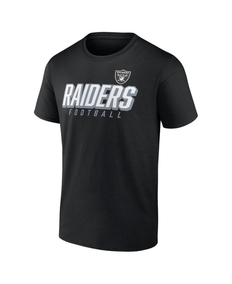 Men's Black, Silver Las Vegas Raiders Player Pack T-shirt Combo Set