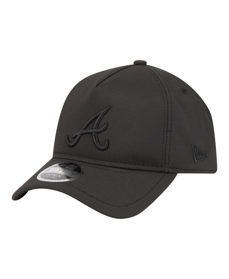 Men's Black Atlanta Braves Injection Apex 9FORTY Adjustable Hat