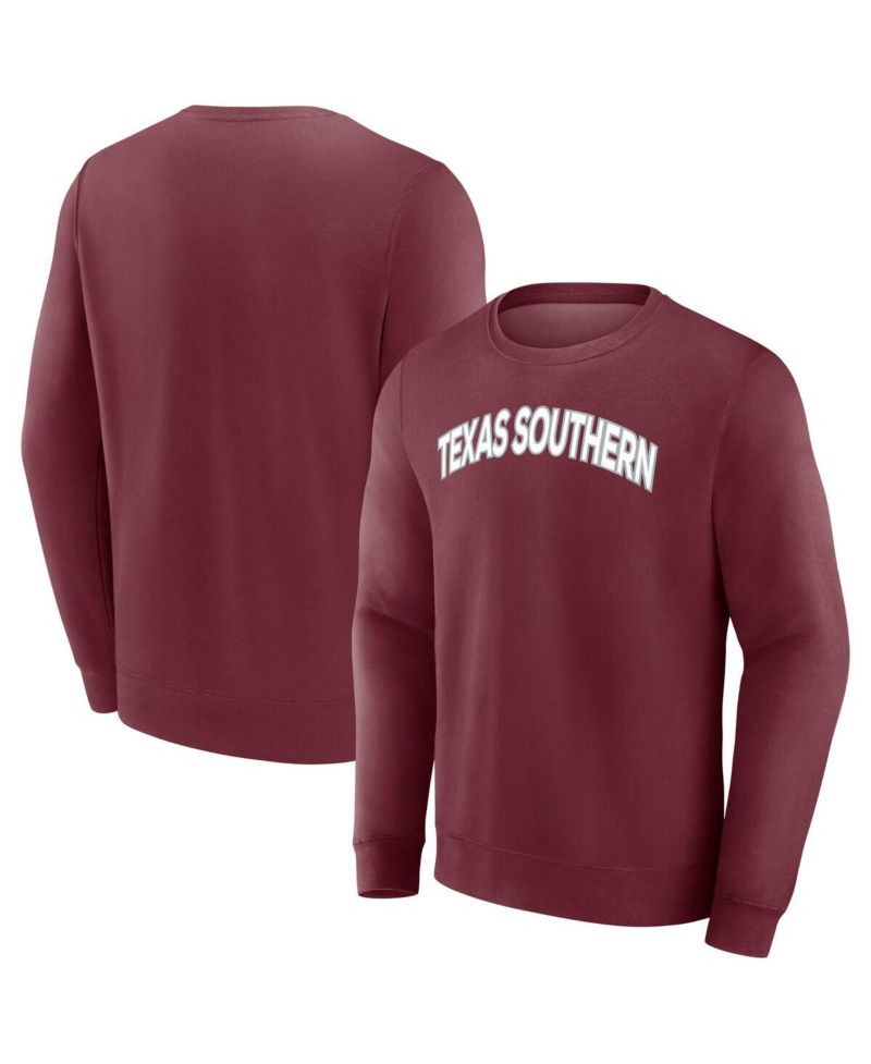 Men's Maroon Texas Southern Tigers Short Name Pullover Sweatshirt