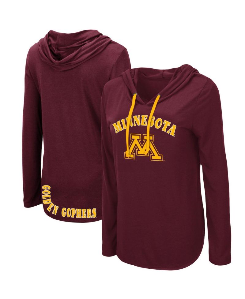 Women's Maroon Minnesota Golden Gophers My Lover Lightweight Hooded Long Sleeve T-shirt