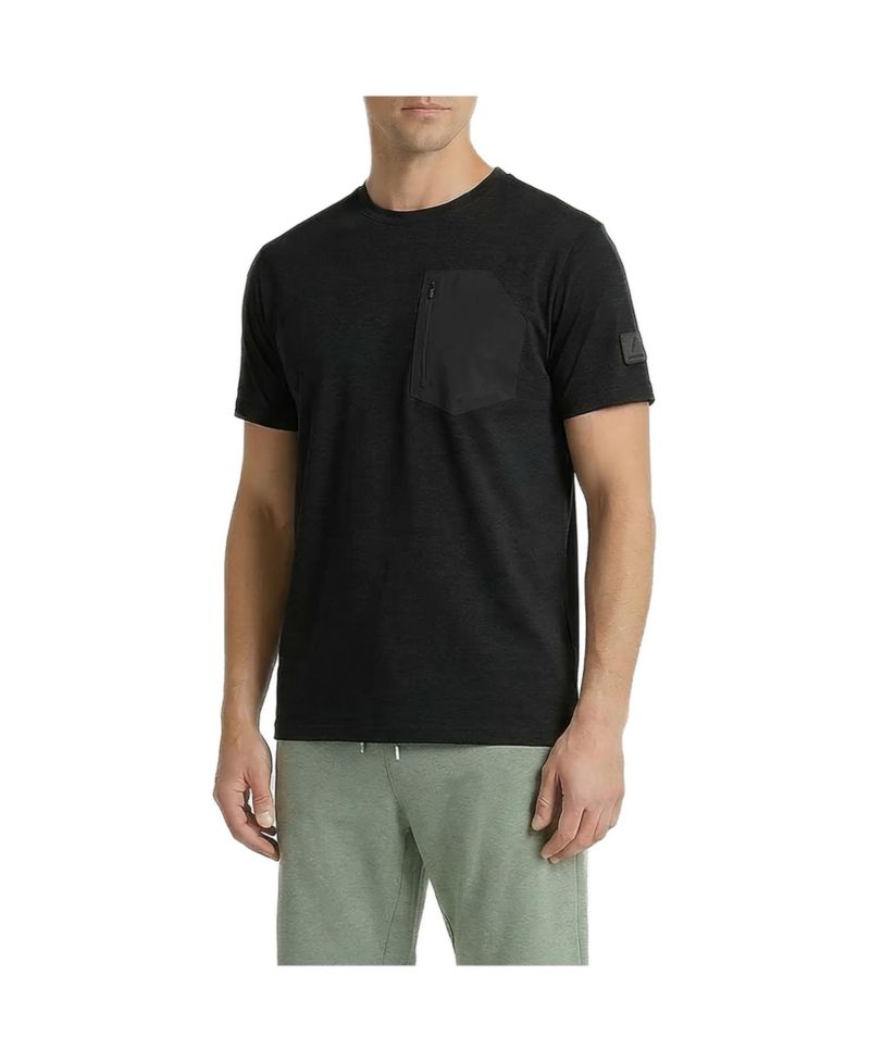 Men's Office-Leisure Collection Jersey Short Sleeve Tee with Zip Pocket
