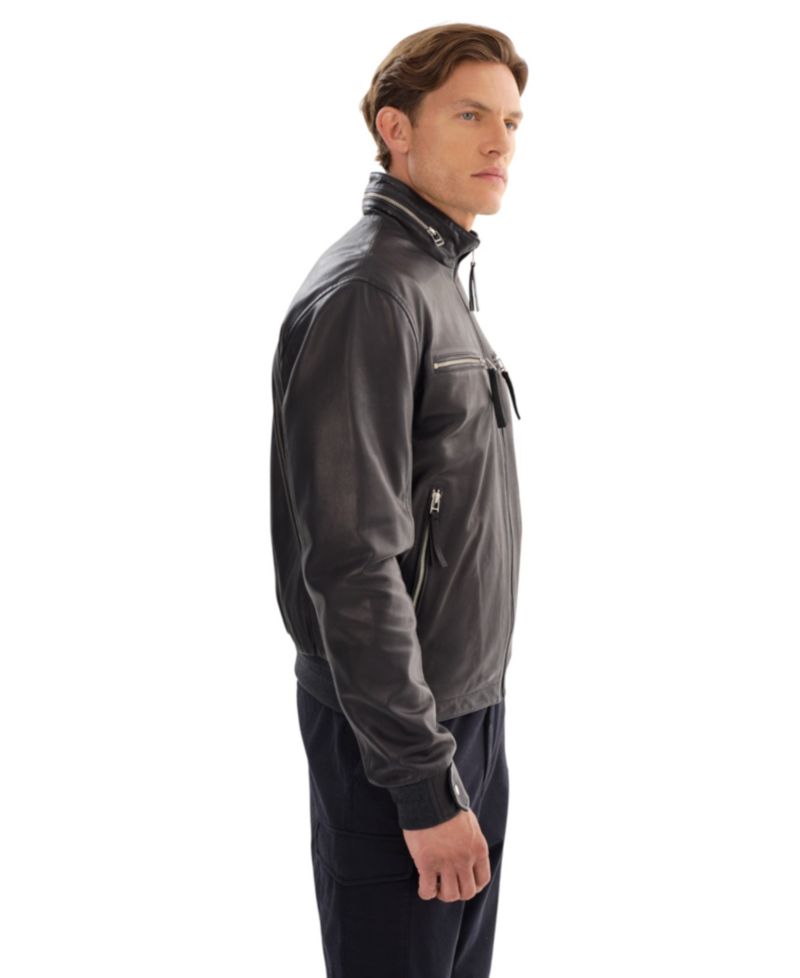 Men's CALTON Leather Bomber Jacket