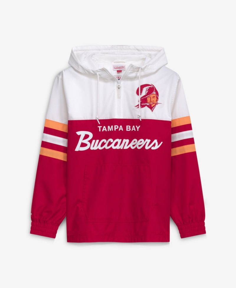 Men's Red Tampa Bay Buccaneers Head Coach Anorak Quarter-Zip Windbreaker Jacket