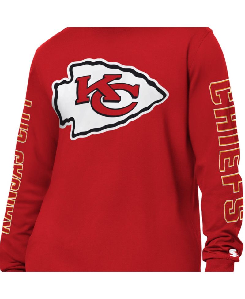 Men's Red Kansas City Chiefs Clutch Hit II Long-Sleeve T-Shirt