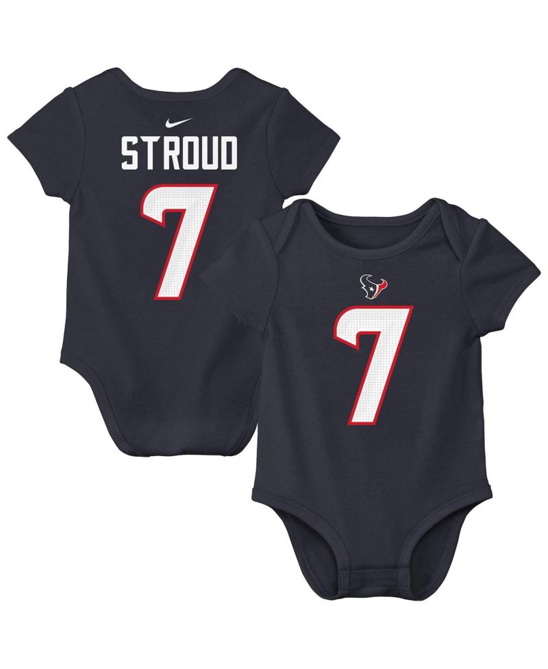 Baby Boys and Girls C.J. Stroud Navy Houston Texans Player Name & Number Bodysuit