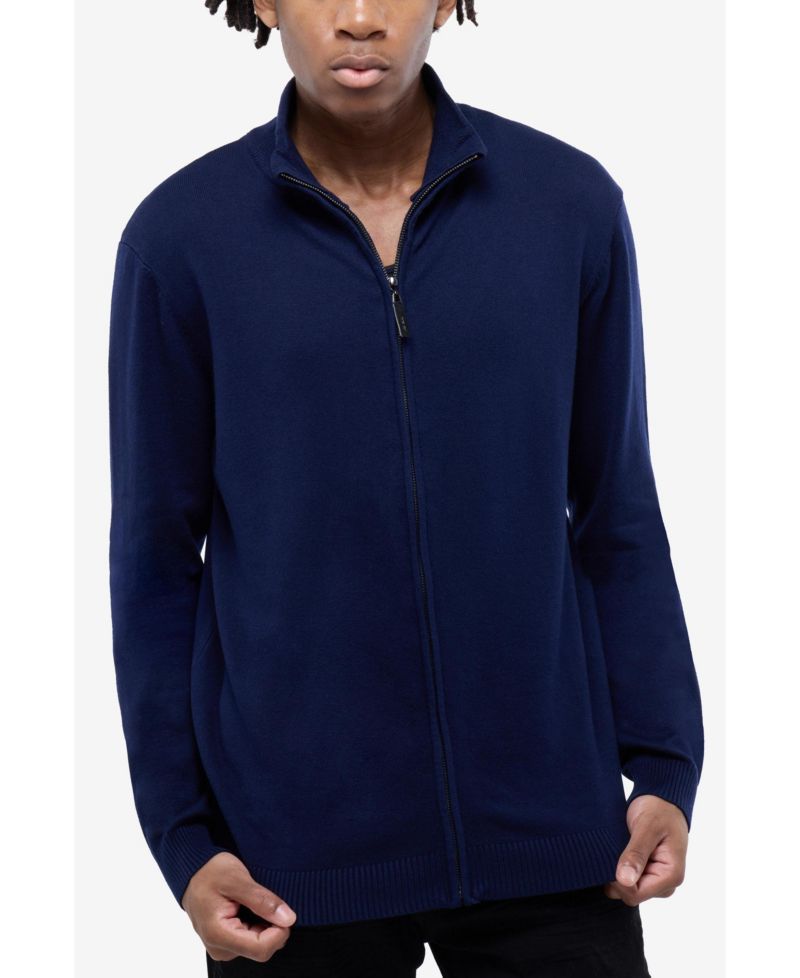 X RAY Men's Full Zip Mock Neck Sweater