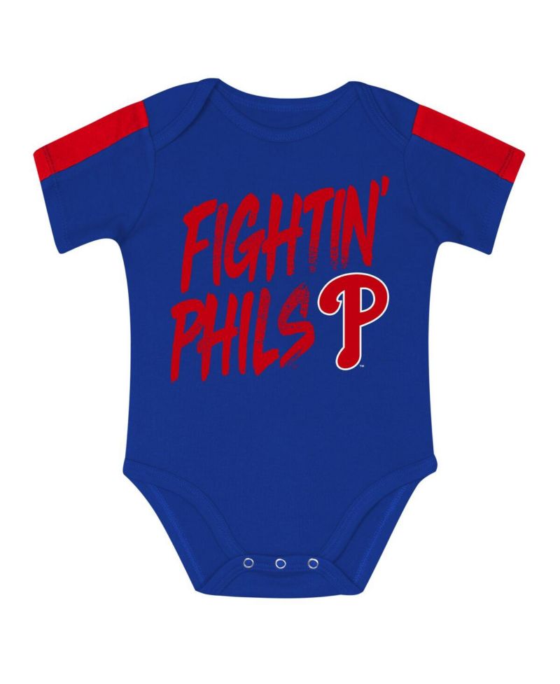 Baby Boys and Girls 3-Piece Philadelphia Phillies Double Down Bodysuit and Pants