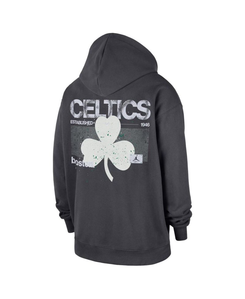 Men's Anthracite Boston Celtics Statement Jumpman Flight Premiere Hoodie